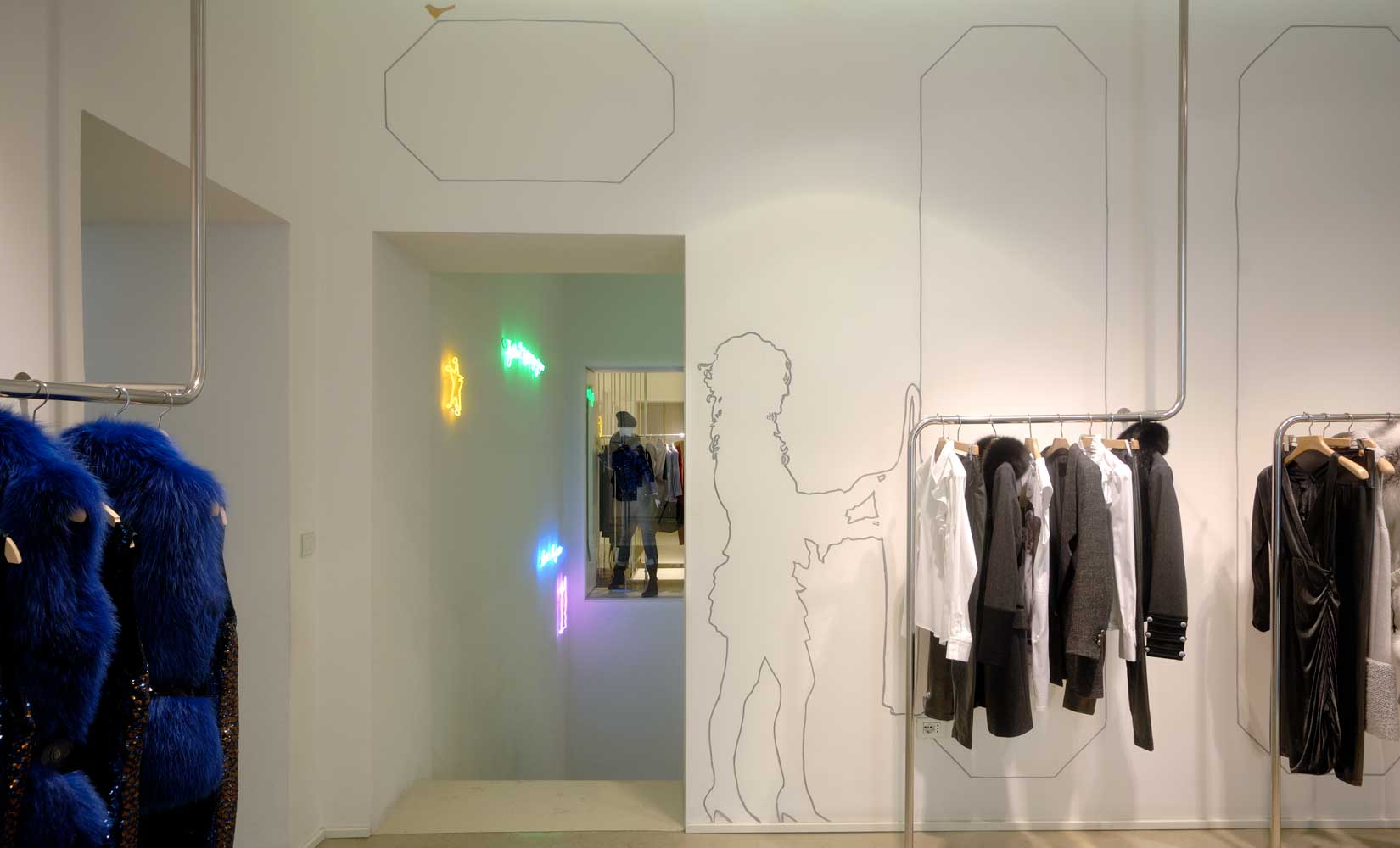 Art concept project Pinko shop in Naples