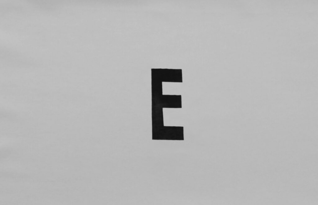 "e" print on tissue